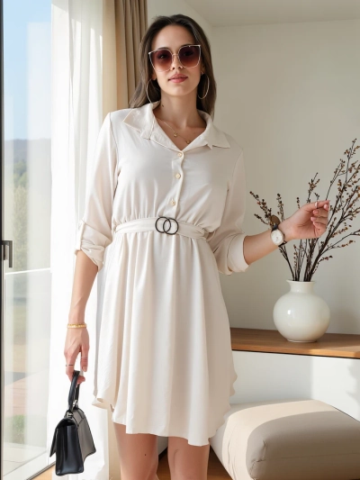 Royalfashion Елегантна дамска рокля до коленете