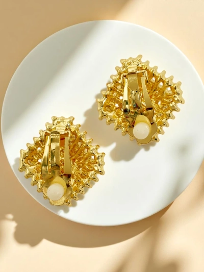 Royalfashion Дамски клипс обеци с цирконий