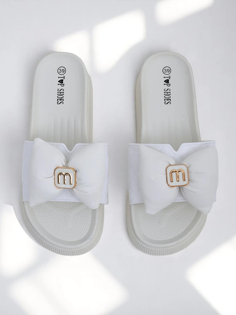 Royalfashion Дамски чехли на платформа с панделка Mivo Jump