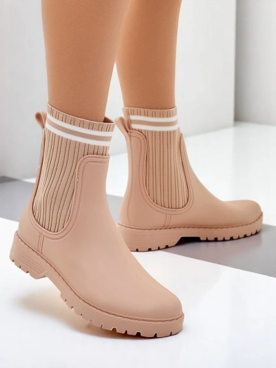 Женски дъждовни ботуши Royalfashion с високо текстилно вмъкване Scarlesa