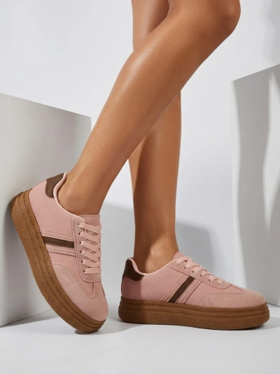 Дамски сникърси Flora Розови Екологични Спортни за Лятото