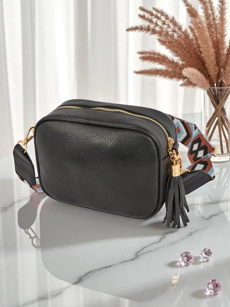 Royalfashion Малка дамска чанта от еко кожа с цветна каишка Kovi Lace