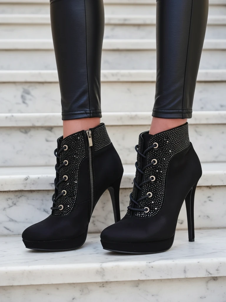 Royalfashion Дамски обувки с токче и камъни Efelolo