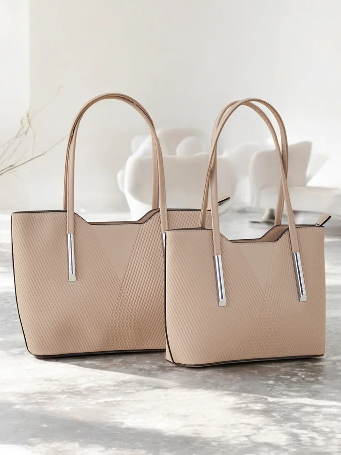 Royalfashion Двоен дамски чанта с релеф