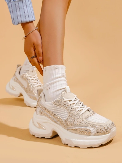 Дамски спортни маратонки Royalfashion с камъни блестящи Bloss