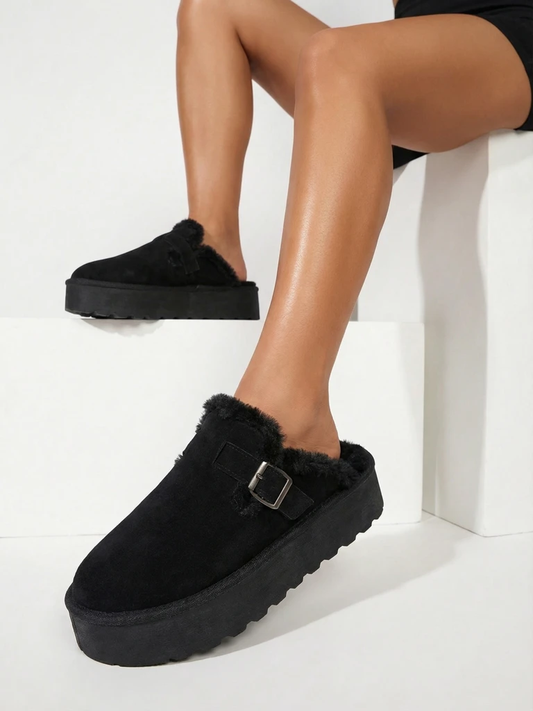 Royalfashion Къси глезенови ботуши без токчета за жени Поктес