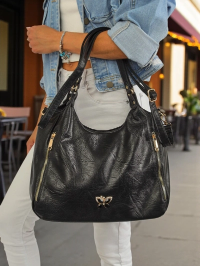 Черна Дамска Чанта Callista – Класически Стил и Практичност