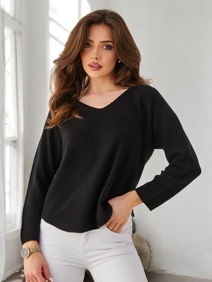 Royalfashion Тънък женски пуловер от вискоза