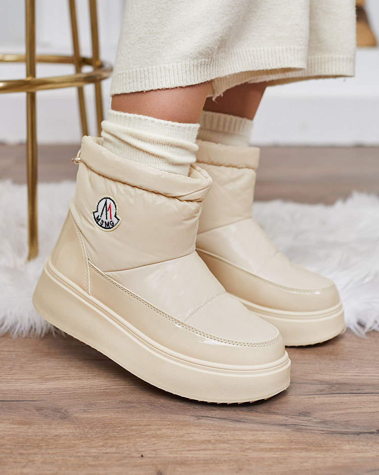 Royalfashion Дамски ботуши за сняг в кремав цвят Ademra