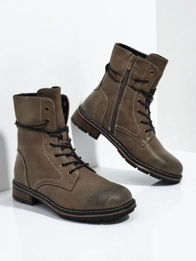 Дамски боти Ravonna от еко кожа с връзки