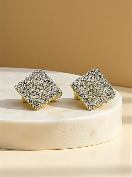 Royalfashion Дамски клипс обеци с цирконии