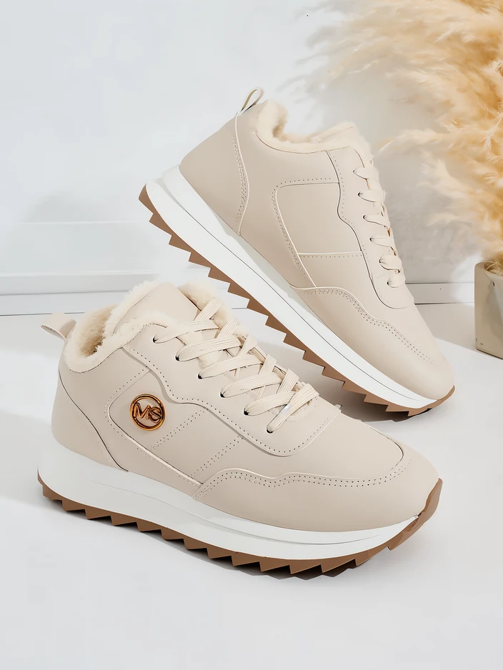 Royalfashion Затоплени дамски маратонки с кожа Casot