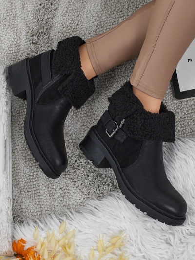 Дамски еко кожени боти с кожух Kavira