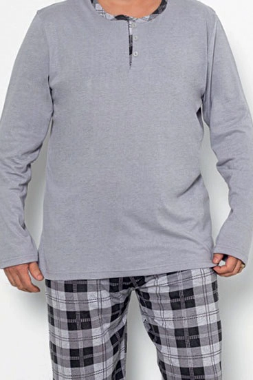 Royalfashion Мъжки каре памучни пижами XXL