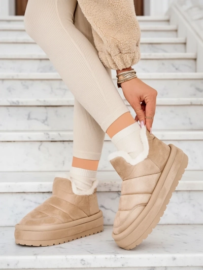 Royalfashion Дамски къси ботуши Zoeno a'la snow boots