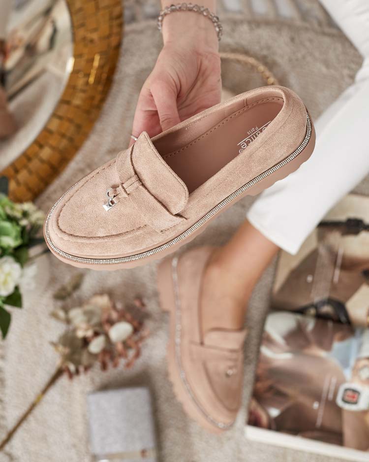 Royalfashion Дамски мокасини с циркони Ali