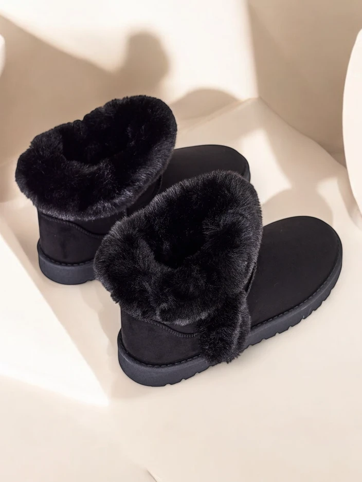 Royalfashion Къси женски обувки в стил снежен ботуш Giesi