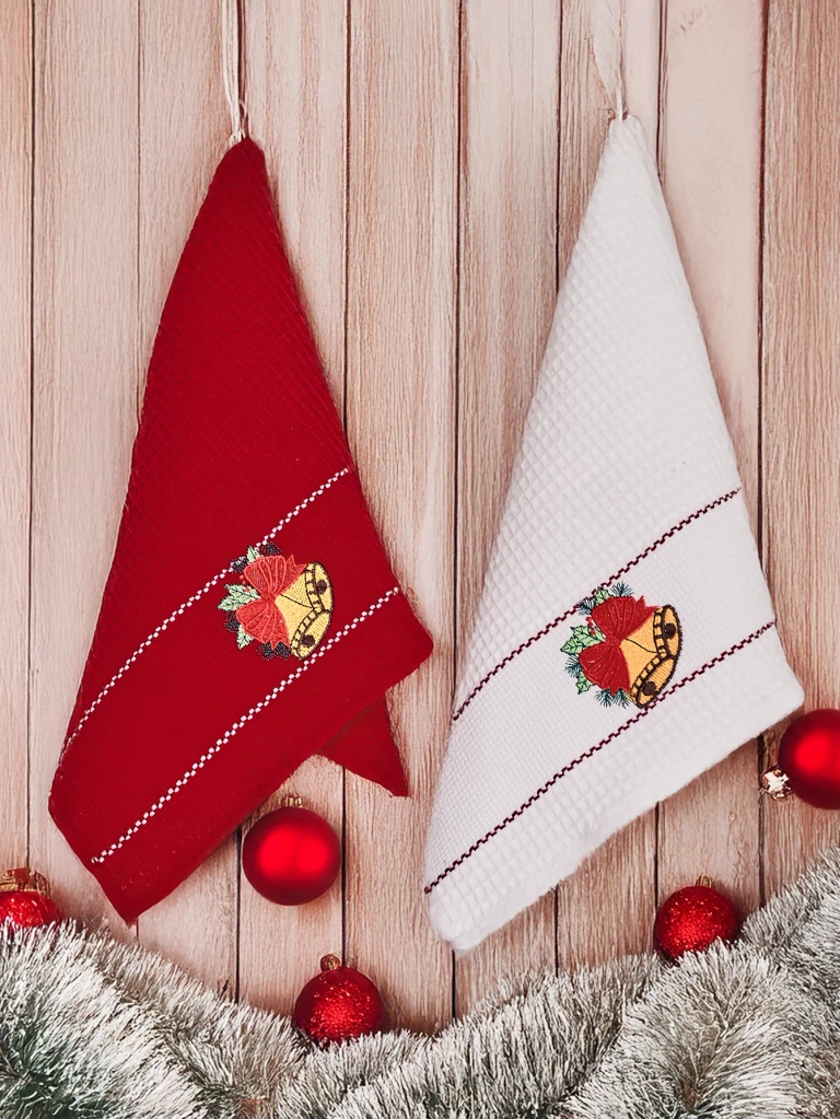 Royalfashion Коледен комплект от хавлии Щастлива Нова година