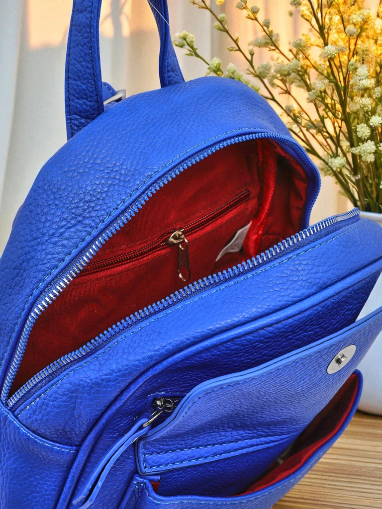 Дамска раница Ariadne Bianco Azzurro RoyalEco Królewska Moda 25x25x10