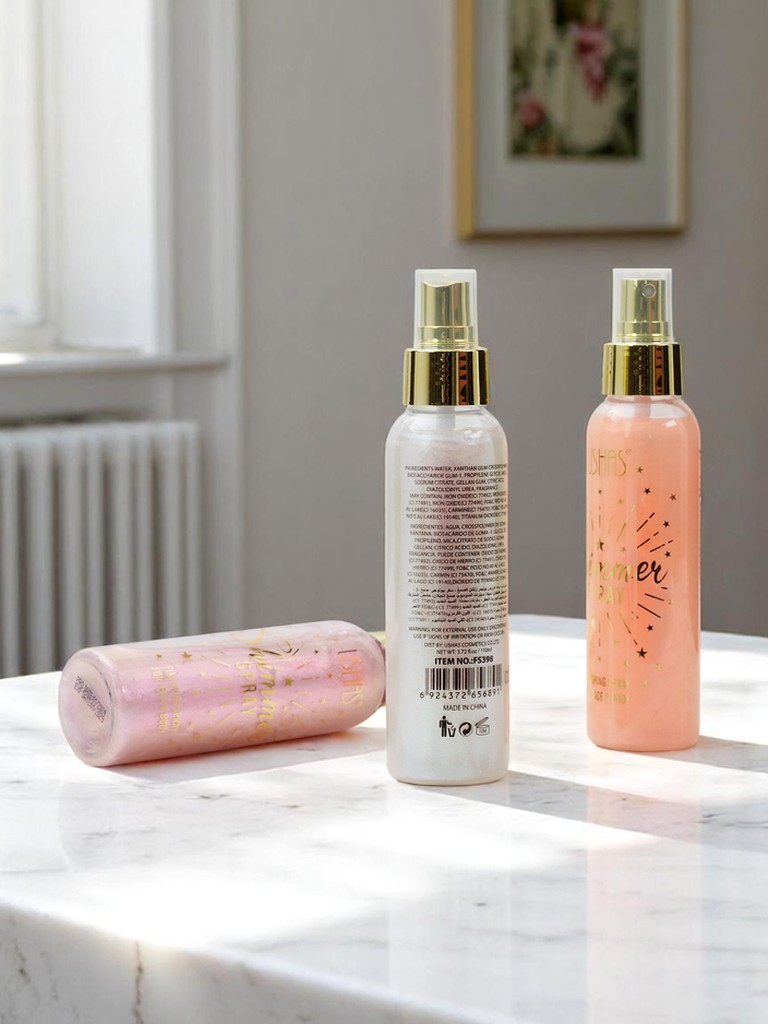 USHAS Summer Spray – Течен хайлайтър за лице и тяло White