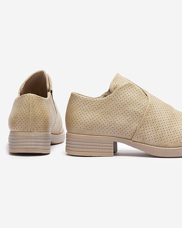 Бежови дамски полуобувки от екокожа Ilioppa- Footwear