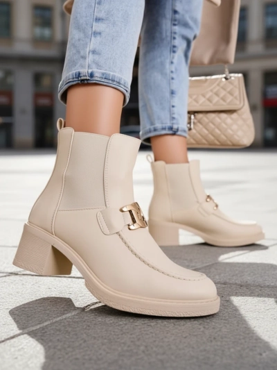 Дамски ботуши с нисък ток Royalfashion Ewios