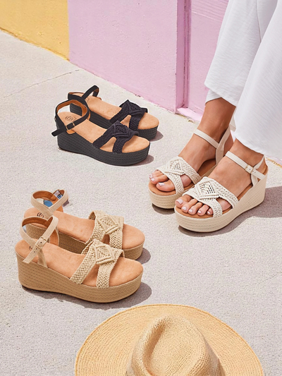 Royalfashion Дамски сандали на платформа с плитка Sunny Day