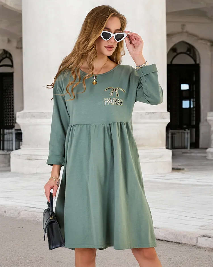 Royalfashion Дамска рокля от плат