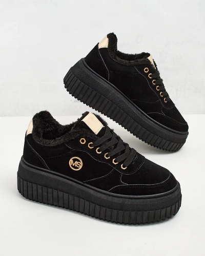 Royalfashion Затоплени дамски маратонки с кожа Nozii