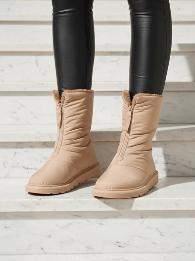 Дамски боти Elysium в светлокафяво за зимата