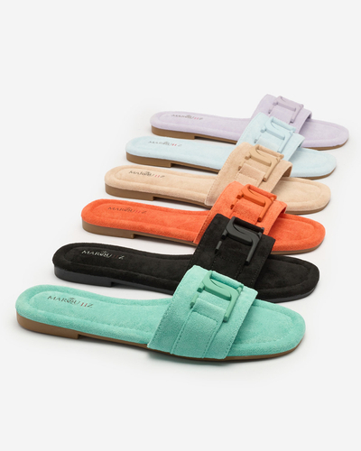 Royalfashion Сини дамски джапанки с катарама Rydr