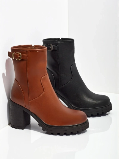 Дамски боти от еко кожа на ток Sylvarra