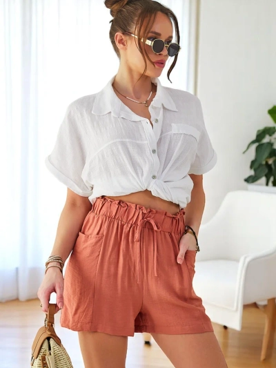 Royalfashion Жени Вискозни къси панталони