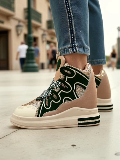 Royalfashion Високи женски спортни обувки с скрит ток Облаffi