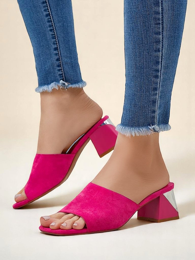 Royalfashion дамски чехли с декоративни токчета Vollatie