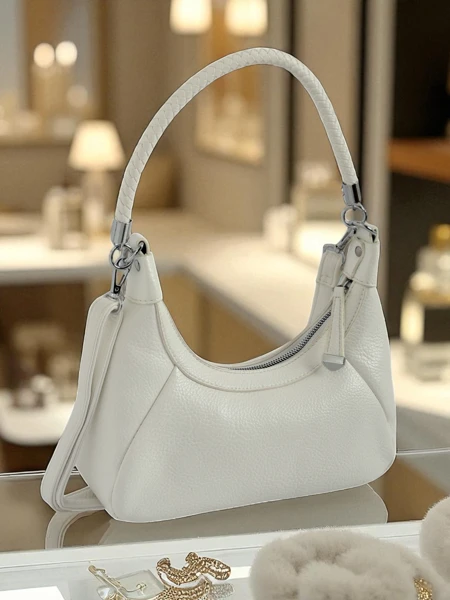 Royalfashion Малка дамска чанта от еко кожа с декоративна каишка Lacquea