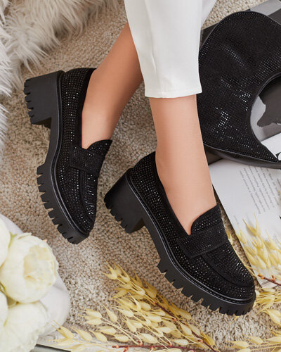 Royalfashion Дамски мокасини с циркони Epolls