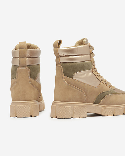 Светлокафяви дамски изолирани ботуши Kasemi- Footwear