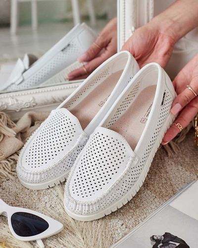 Royalfashion Дамски мокасини от естествена кожа Nafis