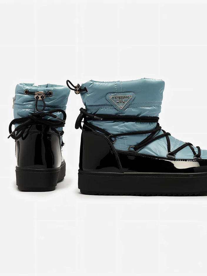 Royalfashion Дамски ботуши a'la snow boots в синьо Vevnose