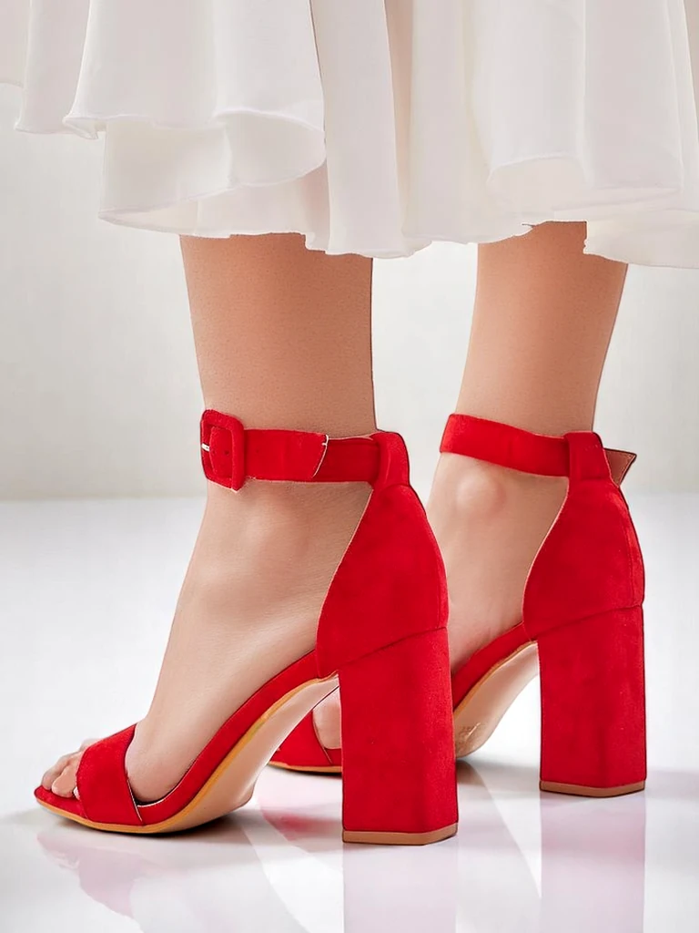 Royalfashion Дамски еко велурени сандали Ardeni