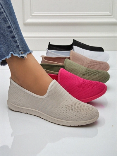 Дамски мокасини Callista бежови от дишаща материя пролет лято