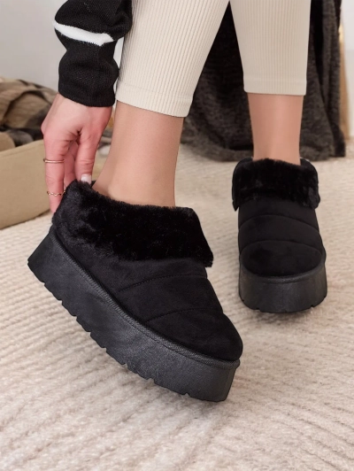 Royalfashion Къси ботуши за жени а'ля сноубутс Елиози