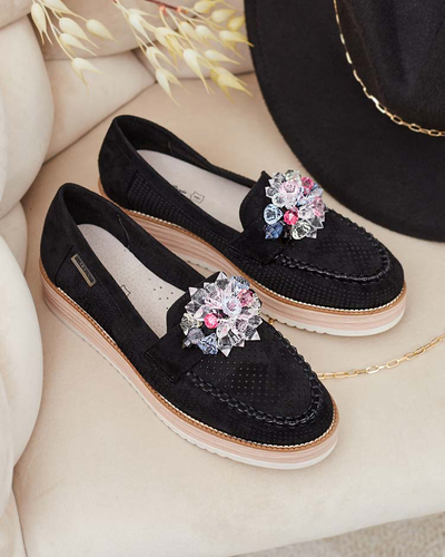 Royalfashion Мокасини с цветни камъни Restea