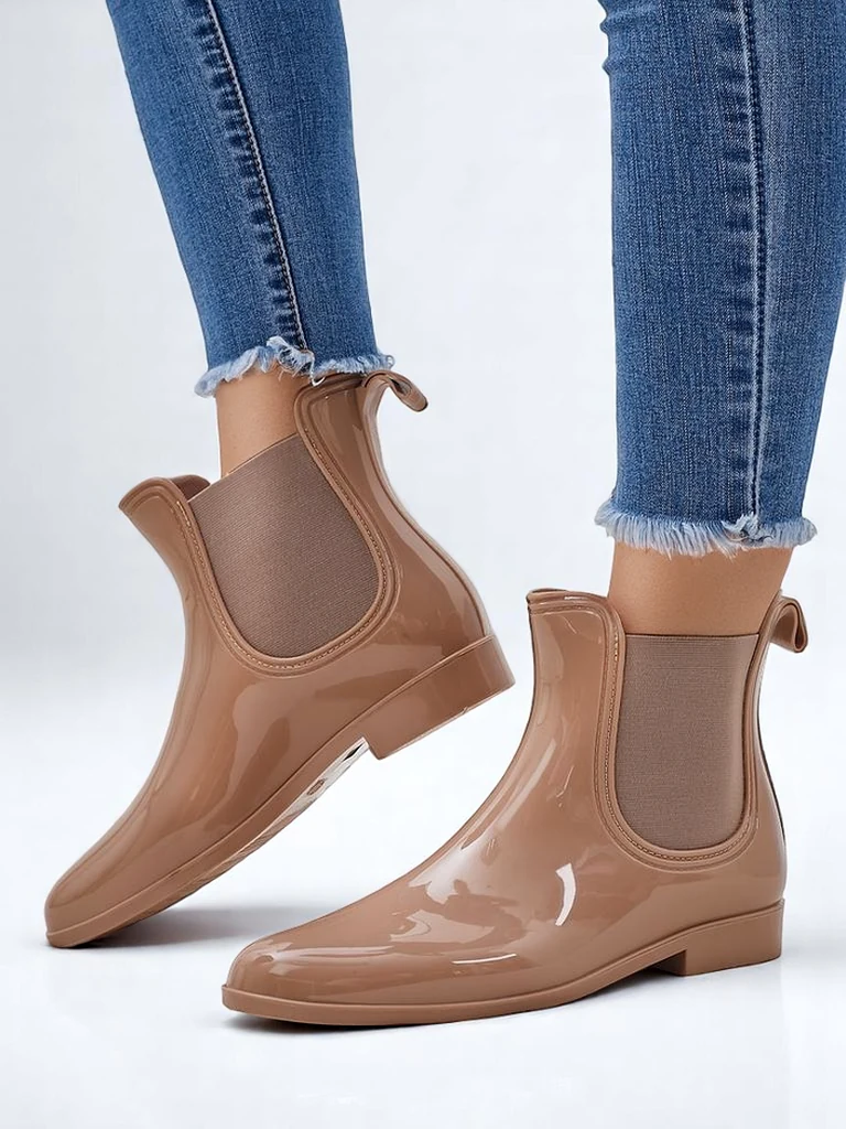 Роялфешън дамски лачени гумирани ботуши Серис