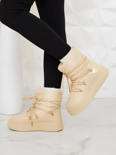 Royalfashion Дамски ботуши за сняг с приплъзване в бежово Dabenda