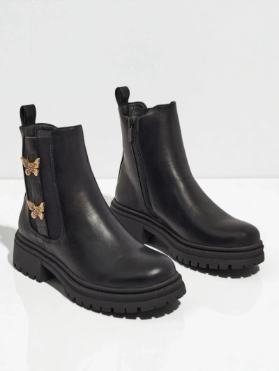 Еко кожени дамски боти с пеперуди Bravelle