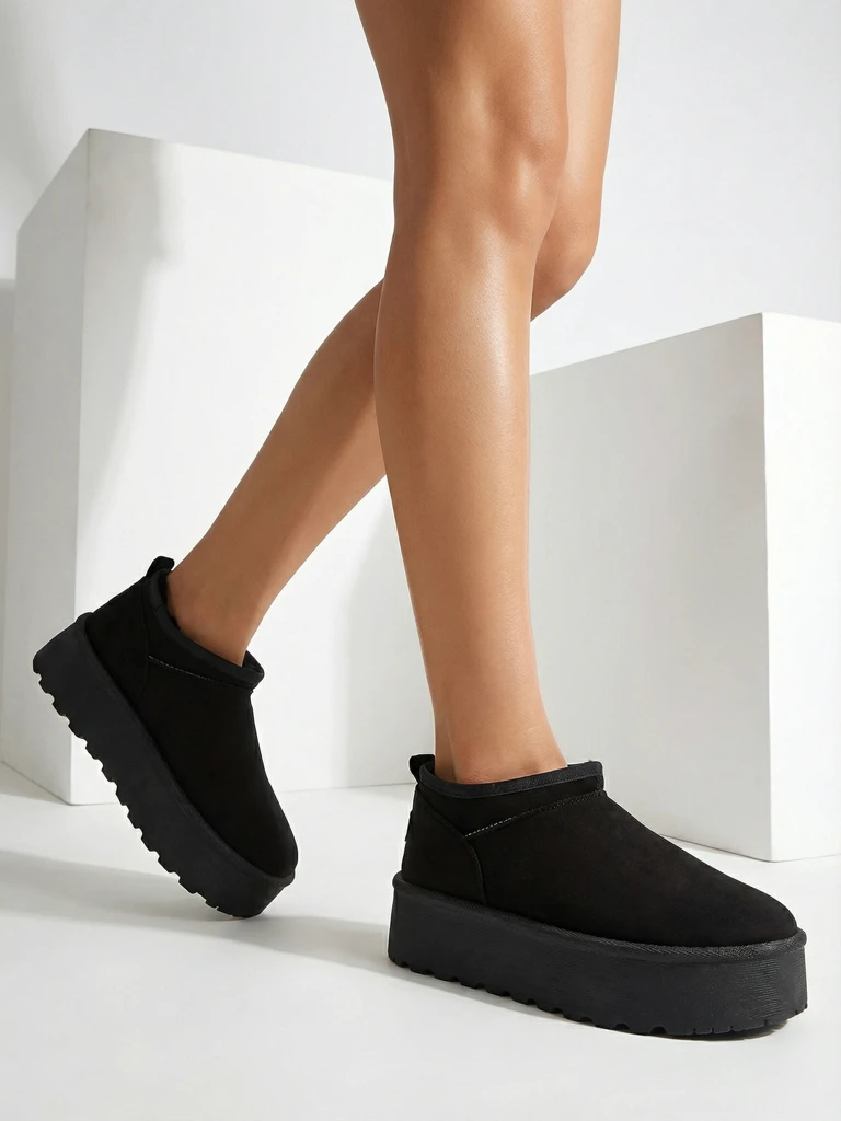 Royalfashion Дамски къси ботуши a'la snow boots Ozozi