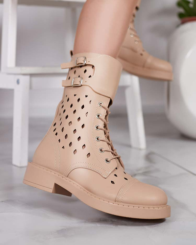 Royalfashion Дамски ботуши с ажурна дантела Belsel