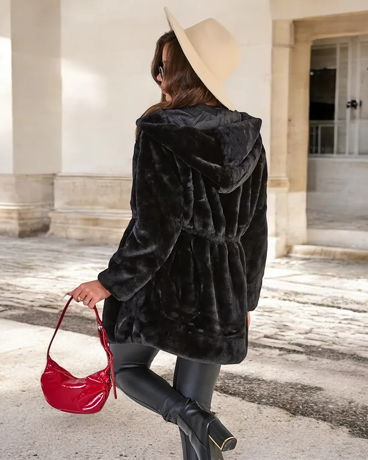 Royalfashion Дамско яке с имитация на кожа